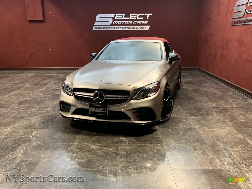 Mojave Silver Metallic / Cranberry Red/Black Mercedes-Benz C 43 AMG 4Matic Cabriolet