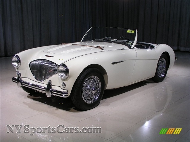 Ivory Cream / Blue Austin-Healey 100M LeMans Roadster