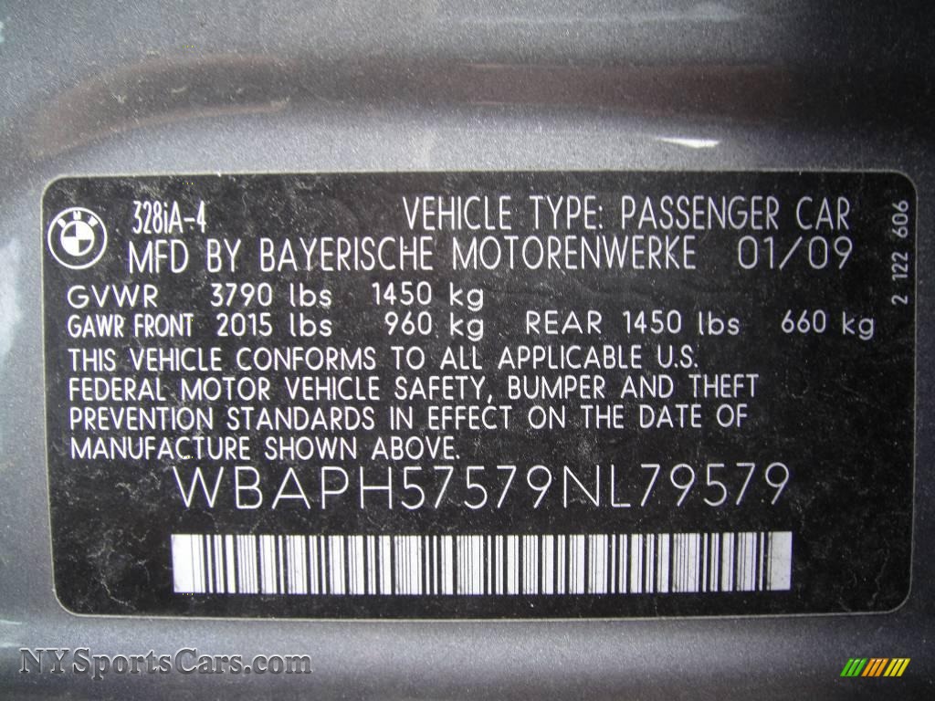 2009 3 Series 328i Sedan - Space Grey Metallic / Black photo #15