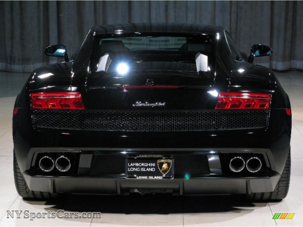 2009 Gallardo LP560-4 Coupe - Nero Noctis (Black) / Black/White photo #17