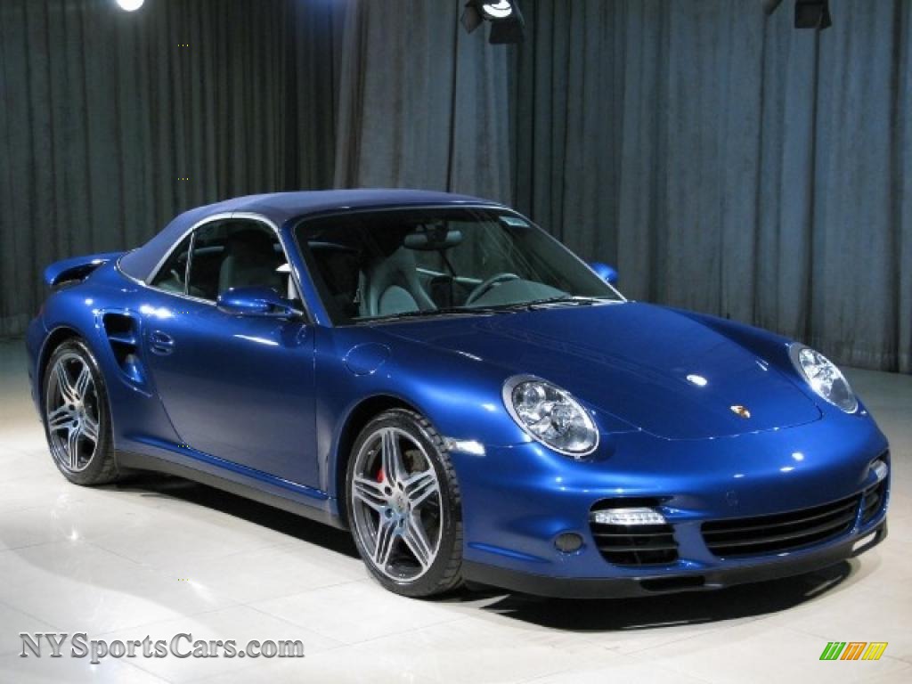 2008 Porsche 911 Turbo Cabriolet in Cobalt Blue Metallic photo #17