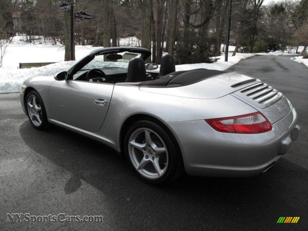 2006 911 Carrera 4 Cabriolet - Arctic Silver Metallic / Black photo #9