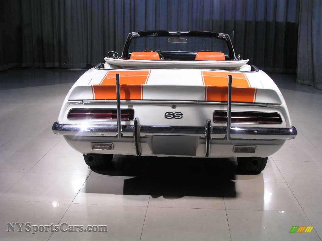 1969 Camaro Indy Pace Car Convertible - White/Orange Stripes / Orange Houndstooth photo #19