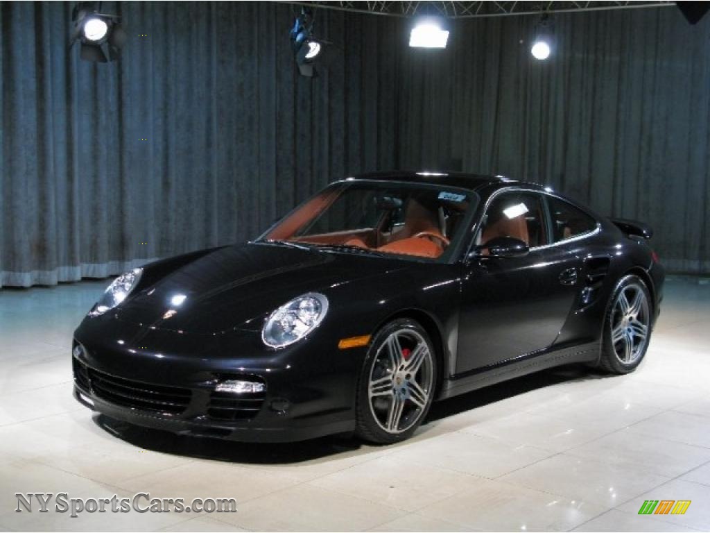 Basalt Black Metallic / Terracotta Porsche 911 Turbo Coupe