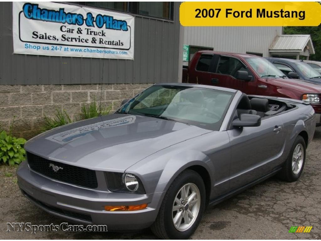 Tungsten Grey Metallic / Dark Charcoal Ford Mustang V6 Premium Convertible
