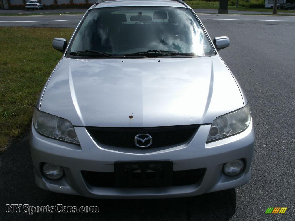 2003 Protege 5 Wagon - Sunlight Silver Metallic / Gray photo #2