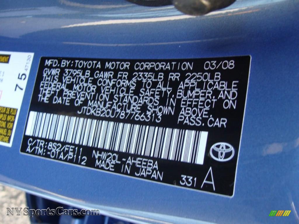 2008 Prius Hybrid - Seaside Blue Pearl / Bisque photo #35