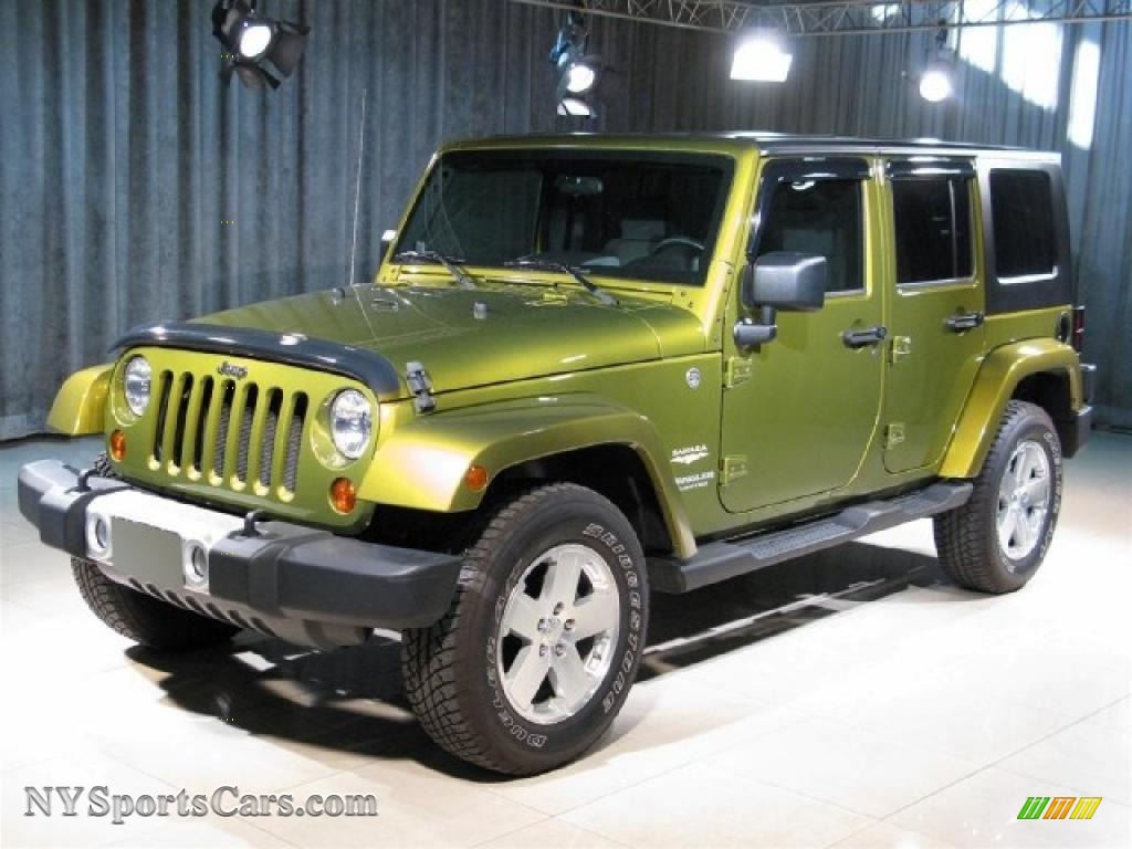 Green jeep wrangler