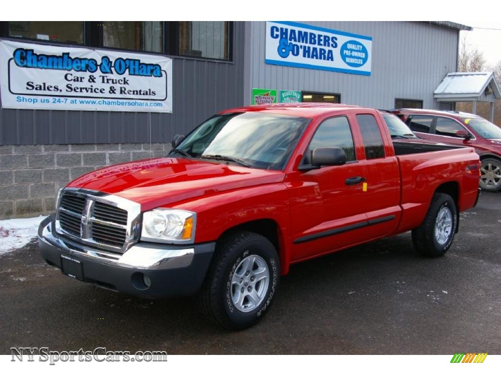 2005 Dodge Dakota Slt Club Cab 4x4 In Flame Red 140224 Nysportscars