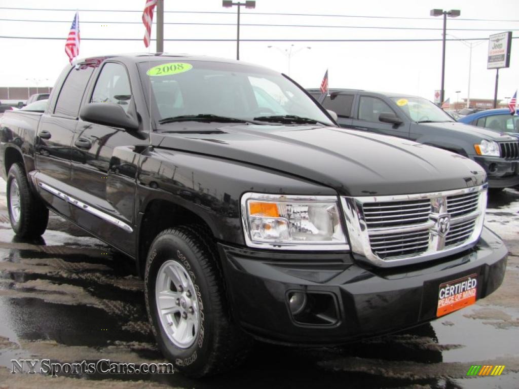 2008 Dodge Dakota Laramie Crew Cab 4x4 in Brilliant Black photo 23