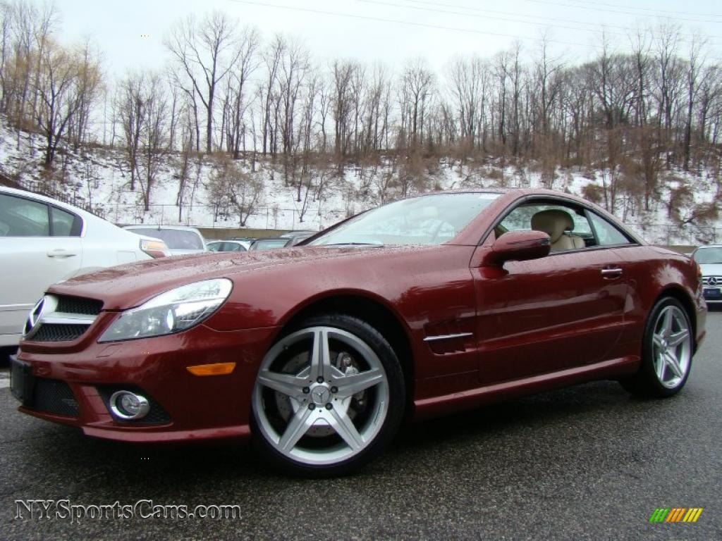 2009 Mercedes Benz Sl 550 Roadster In Storm Red Metallic 145931 Cars For
