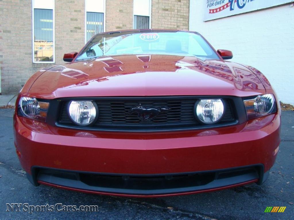 2010 Mustang GT Premium Convertible - Red Candy Metallic / Charcoal Black/Cashmere photo #2