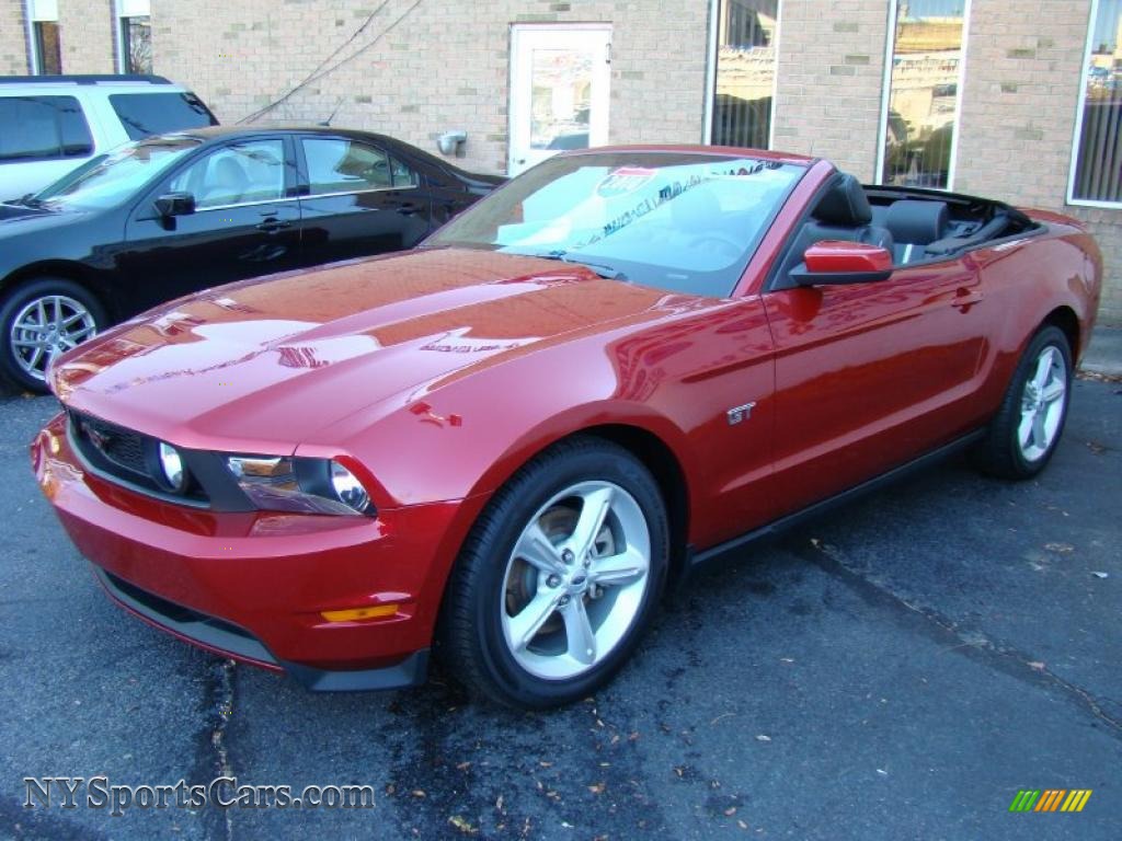 2010 Mustang GT Premium Convertible - Red Candy Metallic / Charcoal Black/Cashmere photo #3