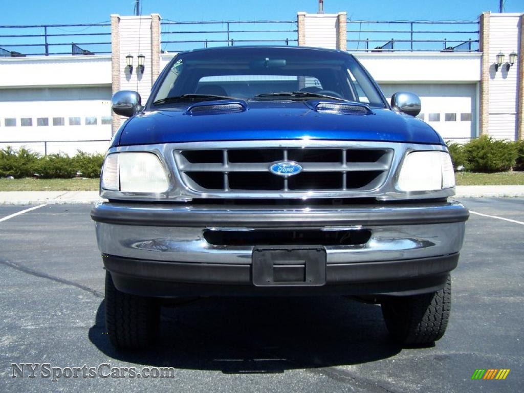 1997 F150 XL Extended Cab - Moonlight Blue Metallic / Medium Prairie Tan photo #2