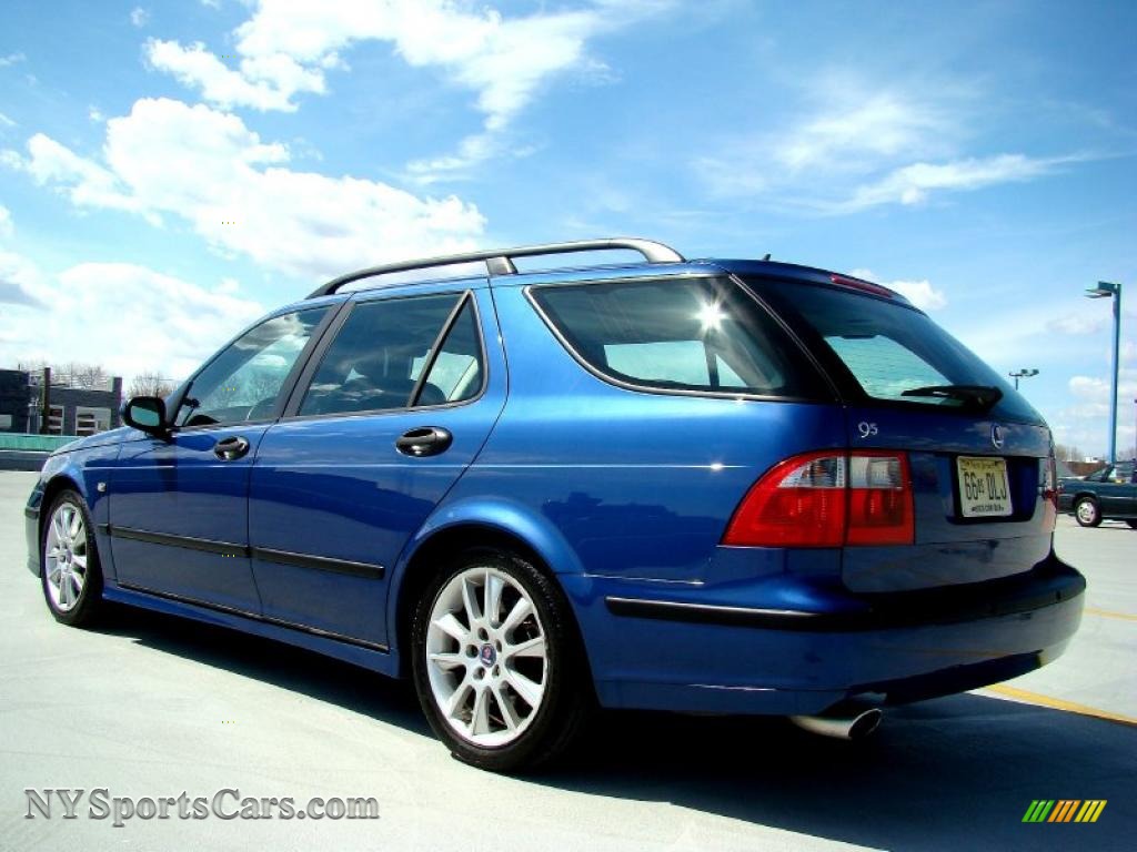 2003 Saab 9-5 Aero Sport Wagon in Cosmic Blue Metallic photo #3