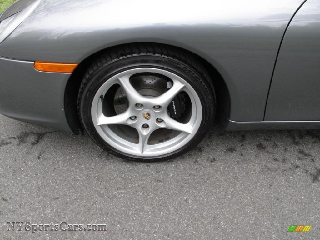 2002 911 Carrera Cabriolet - Seal Grey Metallic / Black photo #10