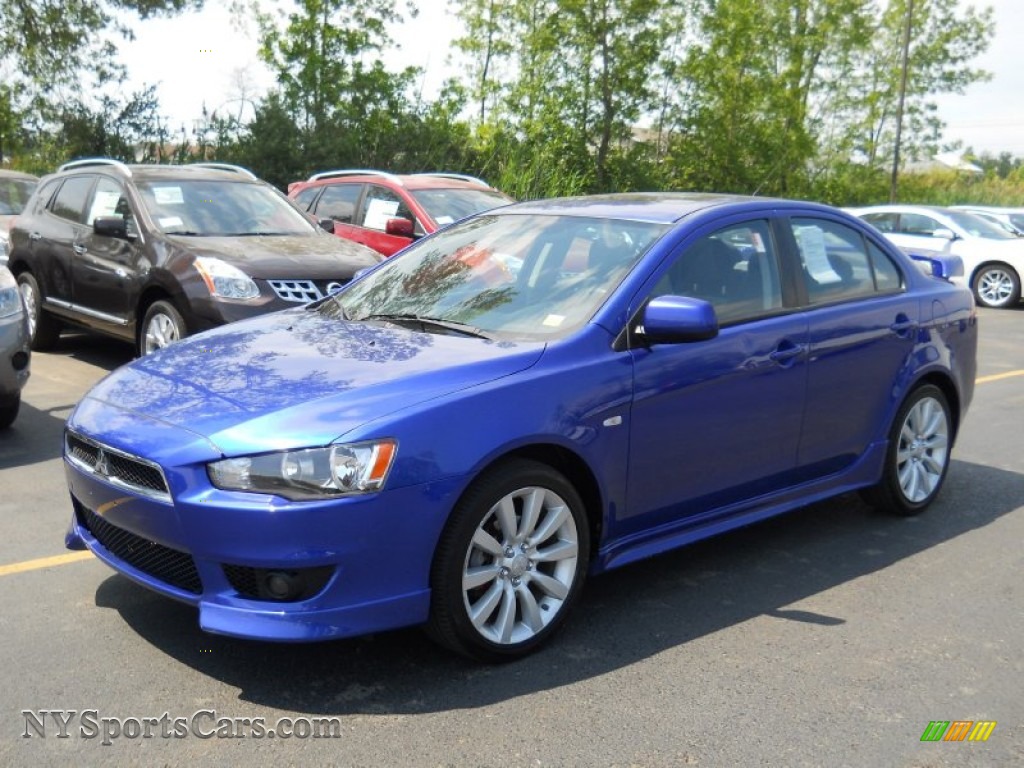 2008 Mitsubishi Lancer Gts In Electric Blue Pearl 022265 2008 Lancer Gts Electric Blue Pearl Black Photo 1