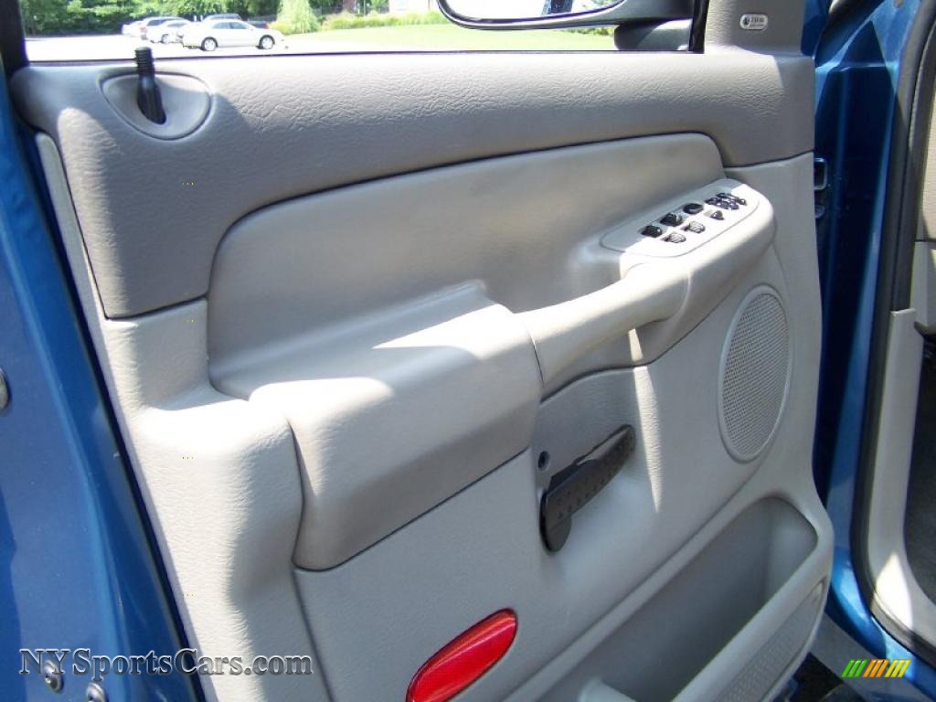 2003 Ram 1500 SLT Quad Cab 4x4 - Atlantic Blue Pearl / Taupe photo #8