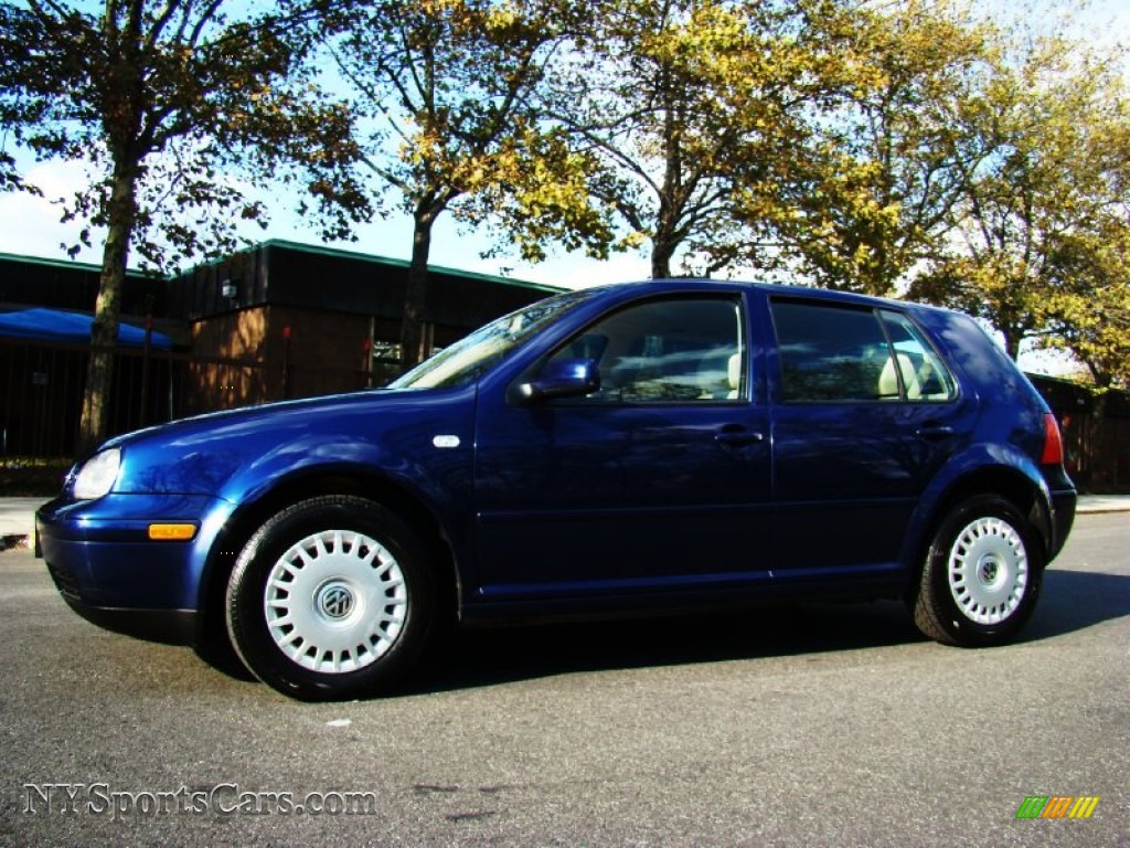 2002 Volkswagen Golf GLS TDI Sedan In Indigo Blue Pearl Photo 4 
