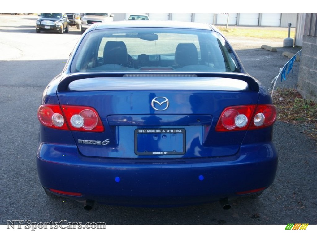2003 MAZDA6 s Sedan - Sonic Blue Pearl / Gray photo #14