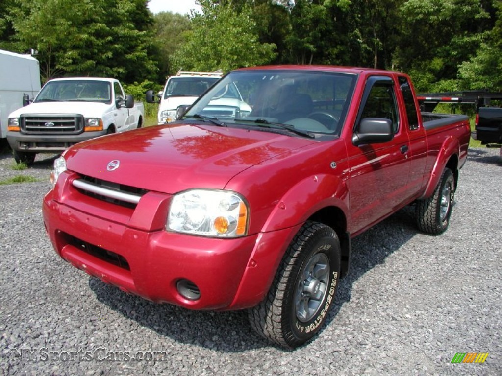 Molten Lava Red Pearl / Gray Nissan Frontier XE King Cab 4x4