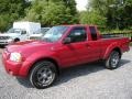 Nissan Frontier XE King Cab 4x4 Molten Lava Red Pearl photo #2