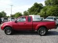 Nissan Frontier XE King Cab 4x4 Molten Lava Red Pearl photo #3