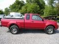 Nissan Frontier XE King Cab 4x4 Molten Lava Red Pearl photo #9
