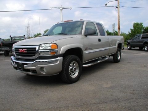 Silver Birch Metallic 2005 GMC Sierra 2500HD SLE Extended Cab 4x4