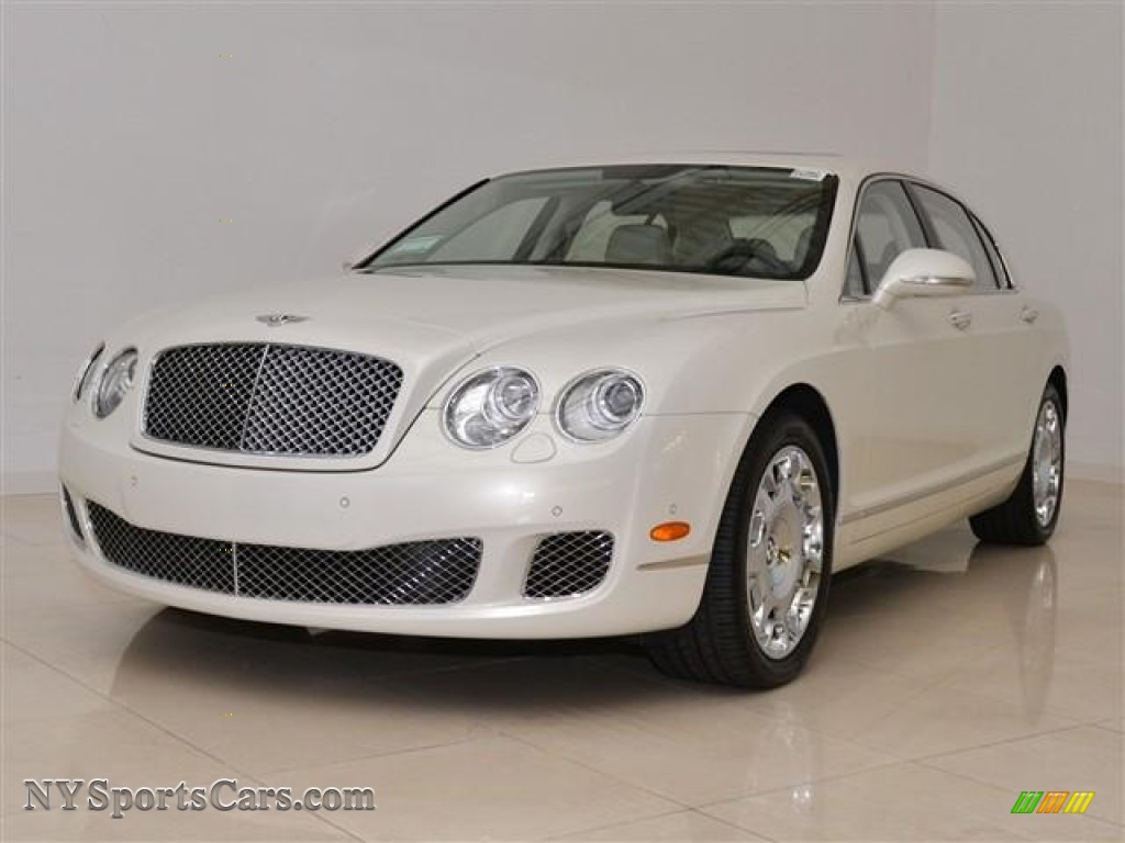 11 Bentley Continental Flying Spur In Ghost White Pearlescent Photo 2 Nysportscars Com Cars For Sale In New York