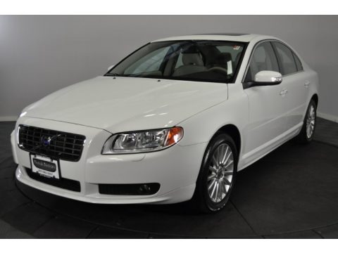 Ice White 2008 Volvo S80 3.2