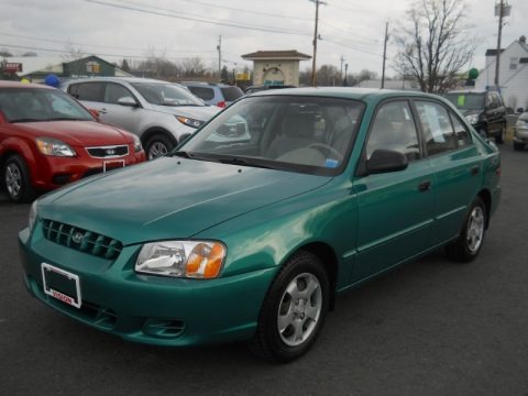 Jade Green 2000 Hyundai Accent GL Sedan Jade Green 2000 Hyundai Accent GL Sedan