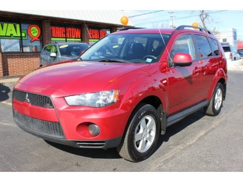 Rally Red Metallic 2010 Mitsubishi Outlander ES Rally Red Metallic 2010 Mitsubishi Outlander ES