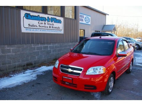 Victory Red 2010 Chevrolet Aveo LT Sedan Victory Red 2010 Chevrolet Aveo LT Sedan