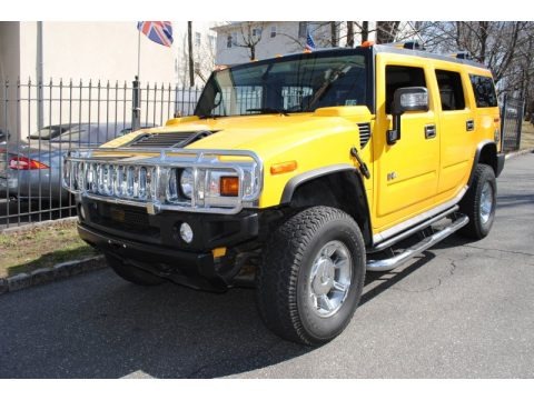 Yellow 2006 Hummer H2 SUV Yellow 2006 Hummer H2 SUV