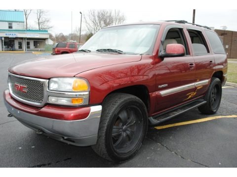 Garnet Red Metallic 2002 GMC Yukon SLT 4x4