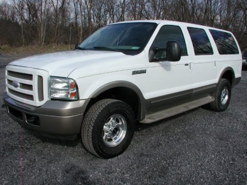 Oxford White 2005 Ford Excursion Eddie Bauer 4x4