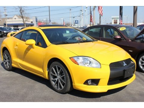 Solar Satin Yellow 2009 Mitsubishi Eclipse GT Coupe Solar Satin Yellow 2009 Mitsubishi Eclipse GT Coupe