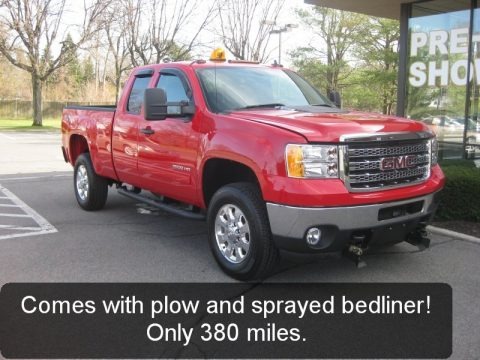 Fire Red 2012 GMC Sierra 2500HD SLE Extended Cab 4x4
