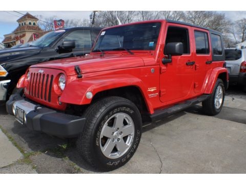 Flame Red 2010 Jeep Wrangler Unlimited Sahara 4x4 Flame Red 2010 Jeep Wrangler Unlimited Sahara 4x4
