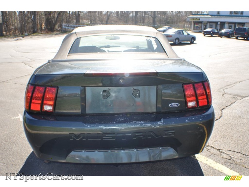 1999 Mustang V6 Convertible - Dark Green Satin Metallic / Medium Parchment photo #7