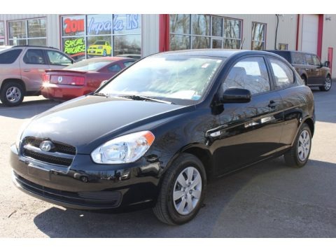 Ebony Black 2010 Hyundai Accent GS 3 Door Ebony Black 2010 Hyundai Accent GS 3 Door