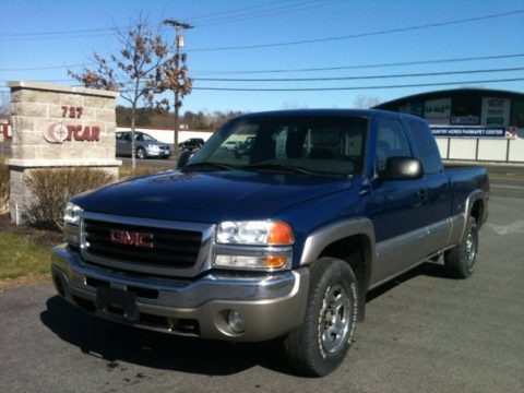 Marine Blue Metallic 2003 GMC Sierra 1500 SLE Extended Cab 4x4 Marine Blue Metallic 2003 GMC Sierra 1500 SLE Extended Cab 4x4