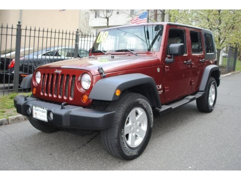 Red Rock Crystal Pearl 2008 Jeep Wrangler Unlimited X 4x4 Red Rock Crystal Pearl 2008 Jeep Wrangler Unlimited X 4x4