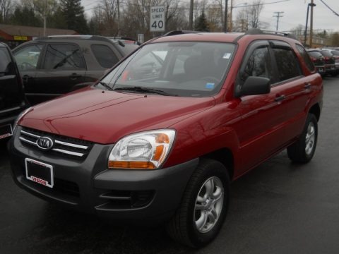 Volcanic Red Metallic 2008 Kia Sportage LX V6