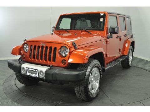 Sunburst Orange Pearl 2009 Jeep Wrangler Unlimited Sahara 4x4 Sunburst Orange Pearl 2009 Jeep Wrangler Unlimited Sahara 4x4