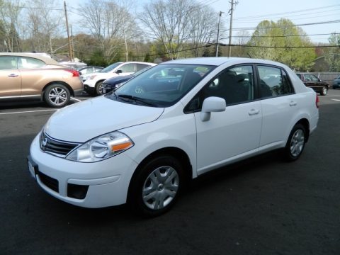 Fresh Powder White 2011 Nissan Versa 1.8 S Sedan
