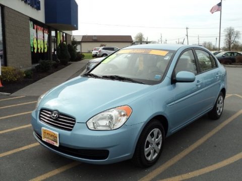 Ice Blue 2010 Hyundai Accent GLS 4 Door Ice Blue 2010 Hyundai Accent GLS 4 Door