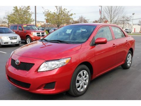 Barcelona Red Metallic 2010 Toyota Corolla LE
