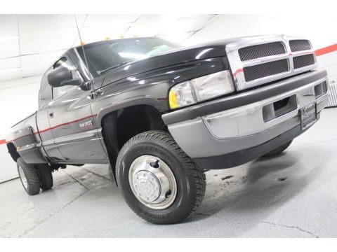 Black 1998 Dodge Ram 3500 Laramie SLT Extended Cab 4x4 Dually